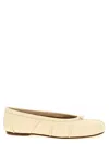 Maison Margiela Tabi Split-toe Leather Ballet Flats In Neutral