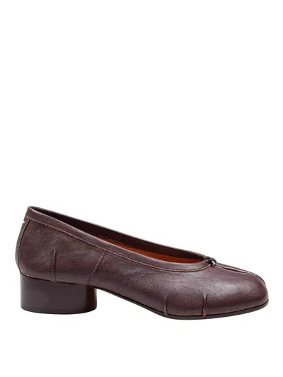 Maison Margiela Tabi New H30 Leather Dancer In Brown