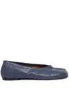 Maison Margiela Woman Ballet Flats Slate Blue Size 6 Leather In Blue