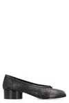 Maison Margiela Tabi New Leather Ballet Flats In Black