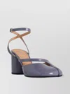 Maison Margiela Tabi Purple Leather Sandals In Purple