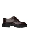 Maison Margiela Chunky Sole Lace-up Shoes With Glossy Finish In Black