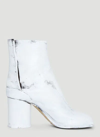 Maison Margiela Tabi Painted Boots In White