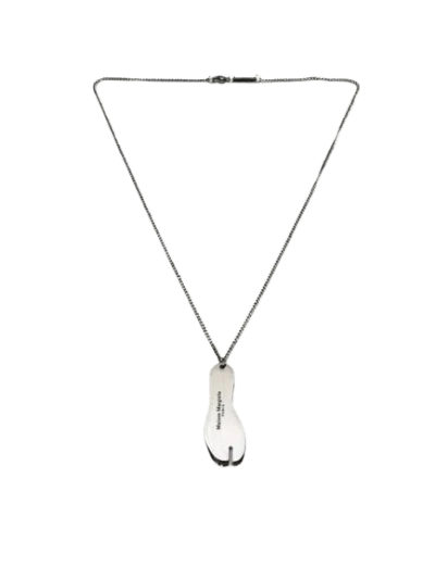Pre-owned Maison Margiela Tabi Pendant Sv925 Necklace In Silver