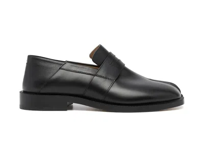 Pre-owned Maison Margiela Tabi Penny Loafters Foldable Back Slip On (women's) Sneakers In Black
