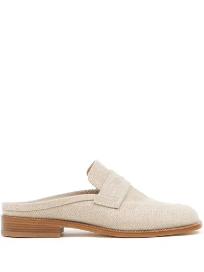 Maison Margiela Tabi Penny-slot Loafers In Neutrals
