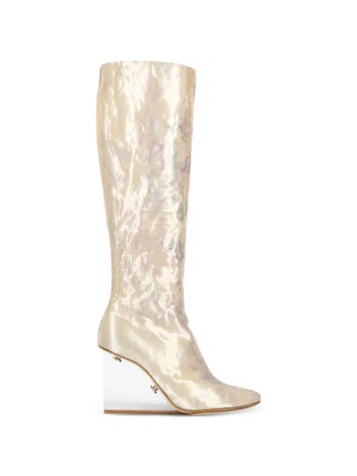 Maison Margiela Tabi Pointed-toe Knee Boots In Neutral