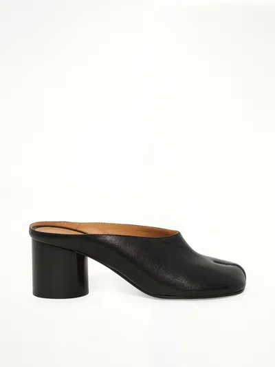 Maison Margiela Mule Tabi In Pelle In Black