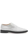 Maison Margiela Tabi Rhinestone-embellished Brogues In Silver