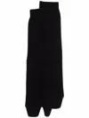 Shop Maison Margiela Tabi Ribbed-knit Socks