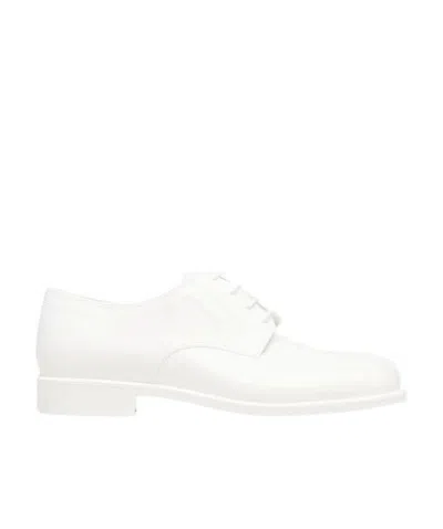 Maison Margiela Tabi Rubber Derby Shoes In White
