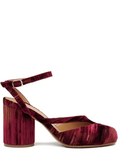 Maison Margiela Tabi Sandal In Burgundy