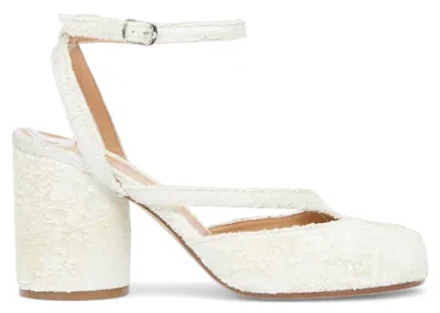 Pre-owned Maison Margiela Tabi Sandal Pump (women's) Sneakers In White Pearly