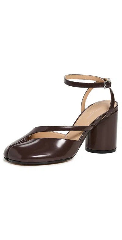 Maison Margiela Tabi Sandal Pumps 80mm Moka In Brown