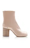 Maison Margiela Tabi Leather Ankle Boots In Neutral