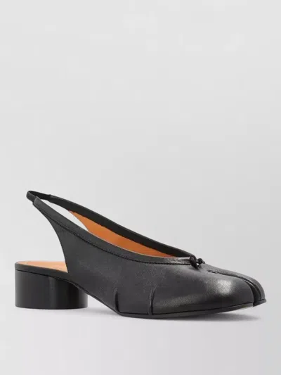 Maison Margiela Tabi Slingback Ballerina Shoes Low Heel In Black