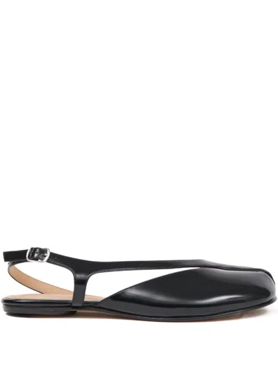 Maison Margiela Tabi Slingback Flat Pumps In Black