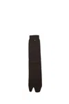 Maison Margiela Womens Dark Brown Tabi Wool-blend Bootleg Socks In Black