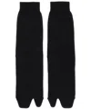 Maison Margiela Bootleg Tabi Wool Socks In Black