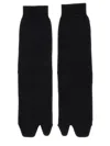 Maison Margiela Black Tabi Toe Socks In Cotton Blend Woman In 900