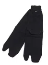 Maison Margiela Jersey-wool Tabi Crew-length Socks In Black