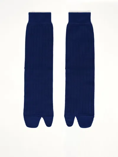 Maison Margiela Tabi Socks In Blue