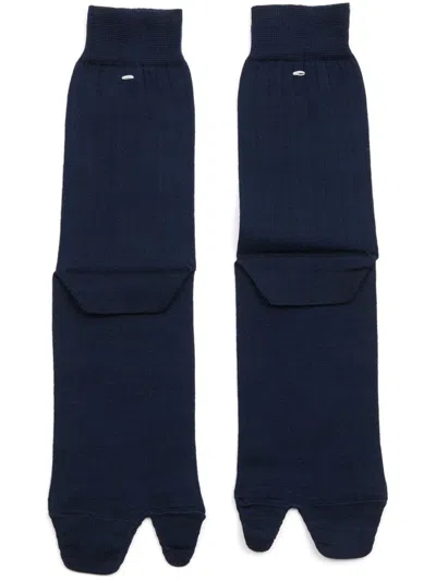 Maison Margiela Tabi Socks In Blue