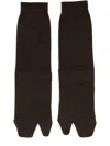 Maison Margiela Multicolour Wool Socks In Brown