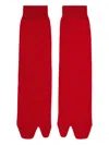 Maison Margiela Tabi Socks In Red