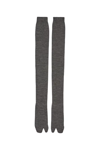 Maison Margiela Tabi Socks Woman Dark Grey In Gray