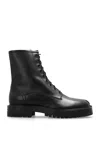Maison Margiela Tabi Split-toe Lace-up Boots In Black