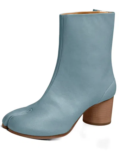 Maison Margiela Tabi Split-toe Cylindrical-heel Boots In Blue