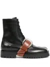 Maison Margiela "brushed Leather Tabi Boots In Black