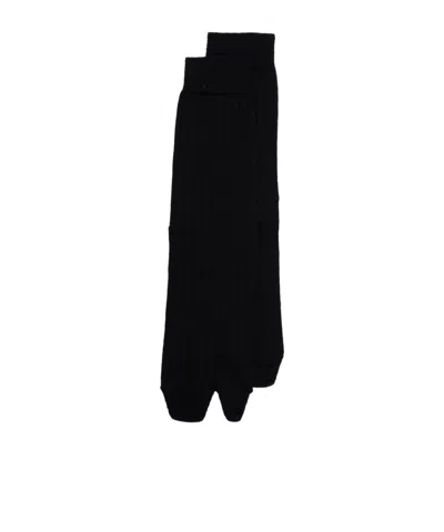 Maison Margiela Tabi Split-toe Socks In Black