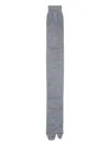 Maison Margiela Ribbed Elasticated Cuff Split Toe Hosiery In Gray