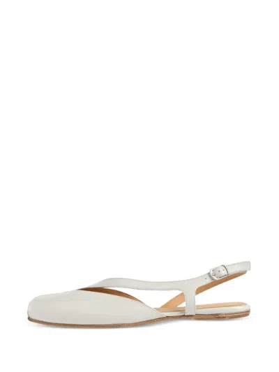 Maison Margiela Tabi Leather Split-toe Slingback Flats In Multi