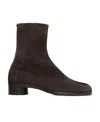 Maison Margiela Leather Tabi Ankle Boots 30 In Black