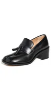 Maison Margiela Tabi Tassel-detail Leather Loafers In Black