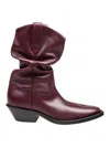 Maison Margiela Tabi Heeled Ankle Boots In Dark Red