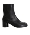 Maison Margiela Brown Tabi Ankle Boots In Black