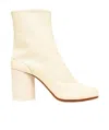 Maison Margiela Ankle-length Tabi Toe Boots In Soft Nappa Leather In Nude
