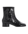 Maison Margiela Gunmetal Tabi Mirror Boots In Black