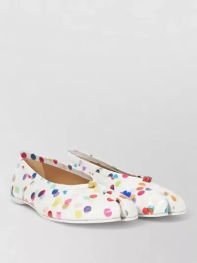 Maison Margiela Tabi Toe Ballerina Flats Polka Dot In White