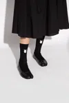 Maison Margiela Tabi Flat Utilitarian Mules In Black