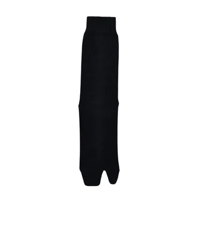 Maison Margiela Tabi Toe Cotton Socks In Black