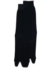Maison Margiela Jersey-wool Tabi Crew-length Socks Clothing In Blue