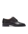 Maison Margiela Brown Tabi Lace-up Oxfords In Black
