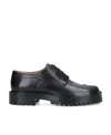 Maison Margiela Tabi Laced Shoes In Black