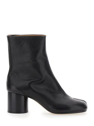 Maison Margiela Tabi Toe Leather High-heel Ankle Boots For Women In Multi