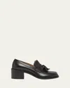 Maison Margiela Tabi Tassel-detail Leather Loafers In Black
